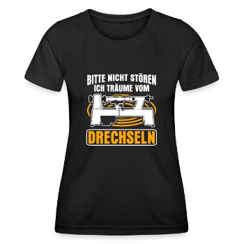 Drechsler Tischler Schreiner Drechseln - Frauen Funktions-T-Shirt - Schwarz - Vorne - AI Model Female 172 light (172cm)