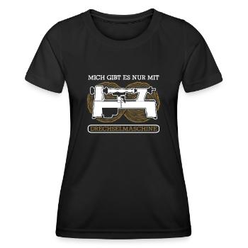 Drechseln Drechselbank Drechsler - Frauen Funktions-T-Shirt - Schwarz - Vorne - AI Model Female 172 light (172cm)