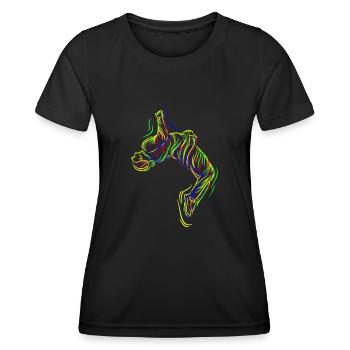 Parkour Backflip - Frauen Funktions-T-Shirt - Schwarz - Vorne - AI Model Female 172 light (172cm)