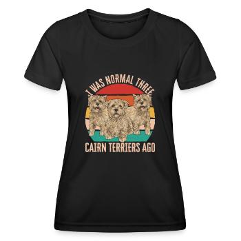 Cairn Terrier Hund - Frauen Funktions-T-Shirt - Schwarz - Vorne - AI Model Female 172 light (172cm)