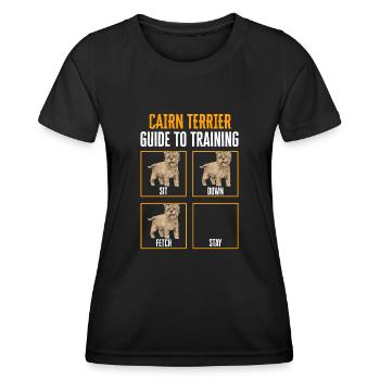 Cairn Terrier Hund - Frauen Funktions-T-Shirt - Schwarz - Vorne - AI Model Female 172 light (172cm)