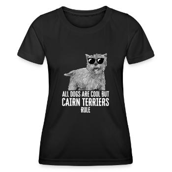 Cairn Terrier Hund - Frauen Funktions-T-Shirt - Schwarz - Vorne - AI Model Female 172 light (172cm)