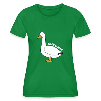 Poison d’oie idiote - T-shirt sport Femme - vert - Devant - AI Model Female 172 dark (172cm)
