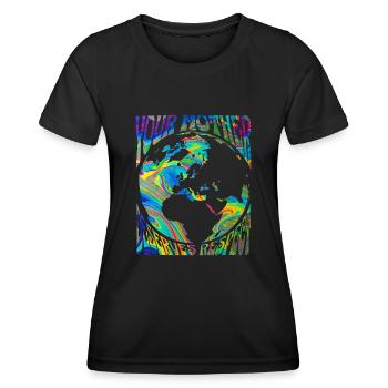 Tag der Erde Muttertag deine Mutter Respekt - Frauen Funktions-T-Shirt - Schwarz - Vorne - AI Model Female 172 light (172cm)