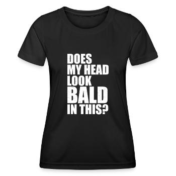 Sieht mein Kopf in diesem Video kahl aus? - Frauen Funktions-T-Shirt - Schwarz - Vorne - AI Model Female 172 light (172cm)