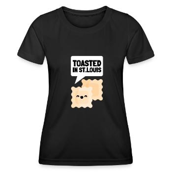 Raviolis grillés à St. Louis - T-shirt sport Femme - noir - Devant - AI Model Female 172 light (172cm)