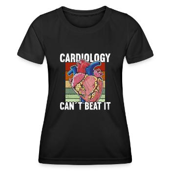 Kardiologie Kardiologe Herzkrankenschwester EKG-Medizin - Frauen Funktions-T-Shirt - Schwarz - Vorne - AI Model Female 172 light (172cm)