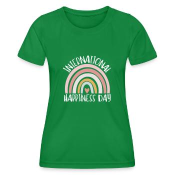 International Day Of Happiness - Women's Functional T-Shirt - kelly green - Front - AI Model Female 172 dark (172cm)