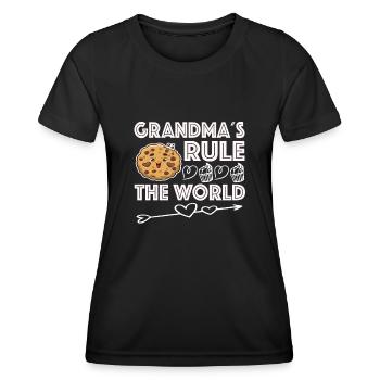 Grandma Omi Grandmother Gift Idea - Women's Functional T-Shirt - black - Front - AI Model Female 172 light (172cm)