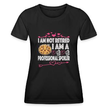 Idée cadeau grand-mère grand-mère - T-shirt sport Femme - noir - Devant - AI Model Female 172 light (172cm)