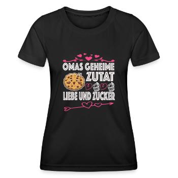 Oma Omi Großmutter Geschenkidee - Frauen Funktions-T-Shirt - Schwarz - Vorne - AI Model Female 172 light (172cm)