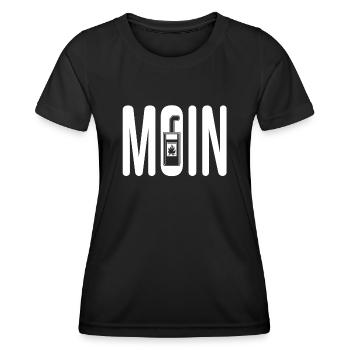 Kamin Ofen Nordsee Norddeutsch Kaminofen - Frauen Funktions-T-Shirt - Schwarz - Vorne - AI Model Female 172 light (172cm)