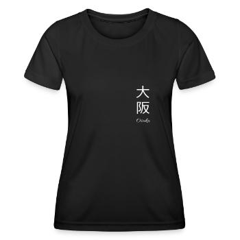 Osaka in Kanji - Frauen Funktions-T-Shirt - Schwarz - Vorne - AI Model Female 172 light (172cm)