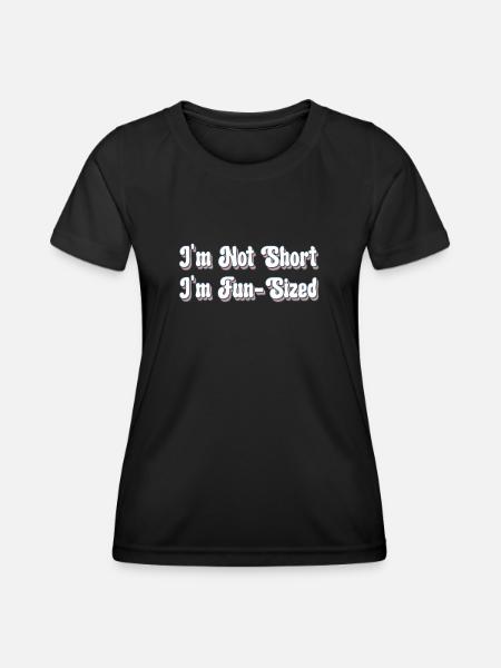 Ich bin nicht klein, ich bin lustig - lustig - Frauen Funktions-T-Shirt - Schwarz