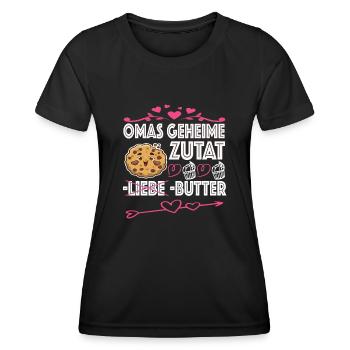 Oma Omi Großmutter Geschenkidee - Frauen Funktions-T-Shirt - Schwarz - Vorne - AI Model Female 172 light (172cm)