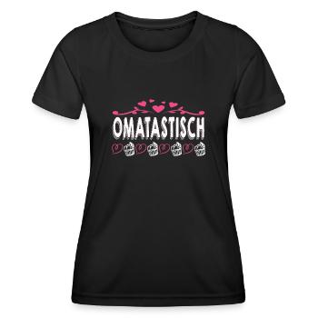 Oma Omi Großmutter Geschenkidee - Frauen Funktions-T-Shirt - Schwarz - Vorne - AI Model Female 172 light (172cm)
