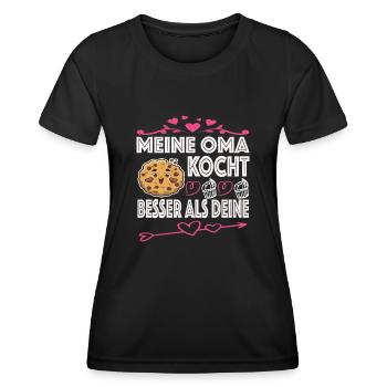 Oma Omi Großmutter Geschenkidee - Frauen Funktions-T-Shirt - Schwarz - Vorne - AI Model Female 172 light (172cm)