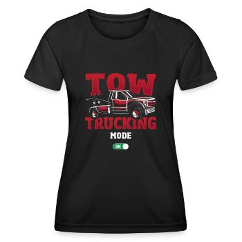 Tow Trucking Mode On Tow Trucker Tow Truck - Women's Functional T-Shirt - black - Front - AI Model Female 172 light (172cm)