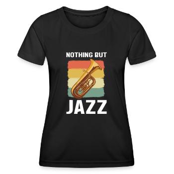 Rien que du jazz jazz musique jazz jazz auditeur - T-shirt sport Femme - noir - Devant - AI Model Female 172 light (172cm)