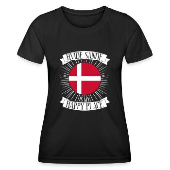 Hvide Sande Urlaub Dänemark - Frauen Funktions-T-Shirt - Schwarz - Vorne - AI Model Female 172 light (172cm)