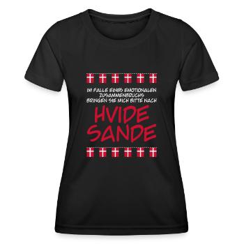 Hvide Sande Holmsland Klit Dänemark - Frauen Funktions-T-Shirt - Schwarz - Vorne - AI Model Female 172 light (172cm)