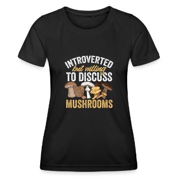 Cueillette de champignons Cueillette de champignons Cueillette de champignons - T-shirt sport Femme - noir - Devant - AI Model Female 172 light (172cm)