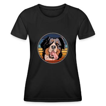 Berner Sennenhund - Frauen Funktions-T-Shirt - Schwarz - Vorne - AI Model Female 172 light (172cm)