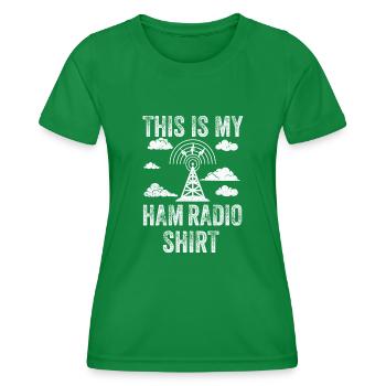 Das ist mein Amateurfunk - Frauen Funktions-T-Shirt - Kelly Green - Vorne - AI Model Female 172 dark (172cm)