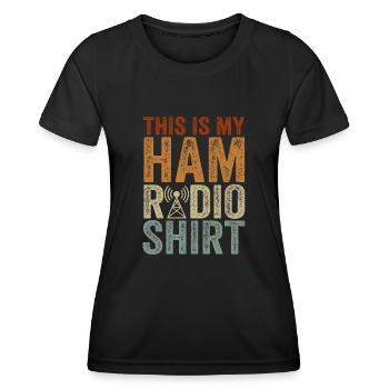 Das ist mein Amateurfunk - Frauen Funktions-T-Shirt - Schwarz - Vorne - AI Model Female 172 light (172cm)