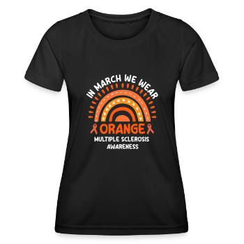 In March We Wear Orange - Women's Functional T-Shirt - black - Front - AI Model Female 172 light (172cm)