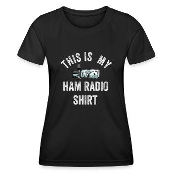 Das ist mein Amateurfunk - Frauen Funktions-T-Shirt - Schwarz - Vorne - AI Model Female 172 light (172cm)