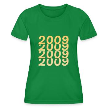 Année de naissance 2009 - T-shirt sport Femme - vert - Devant - AI Model Female 172 dark (172cm)