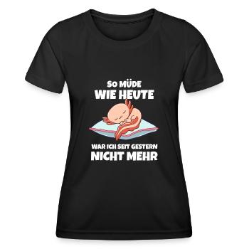 Positiv getestet für müden Koala - Frauen Funktions-T-Shirt - Schwarz - Vorne - AI Model Female 172 light (172cm)