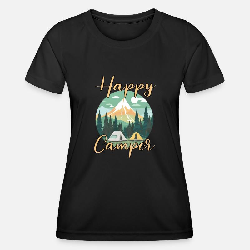 Fun camper and hiker lover - Women's Functional T-Shirt - black