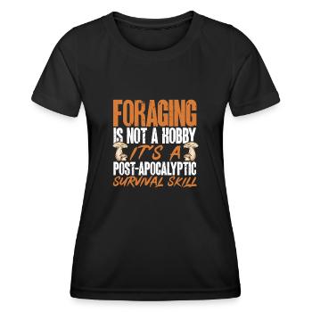 Cueillette de champignons Cueillette de champignons Cueillette de champignons - T-shirt sport Femme - noir - Devant - AI Model Female 172 light (172cm)