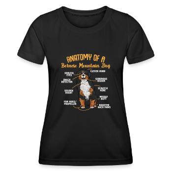 Berner Sennenhund - Frauen Funktions-T-Shirt - Schwarz - Vorne - AI Model Female 172 light (172cm)