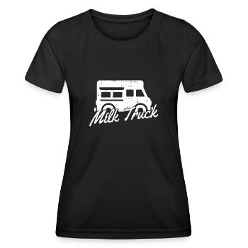 Cow Milk Milk Wagon - Women's Functional T-Shirt - black - Front - AI Model Female 172 light (172cm)