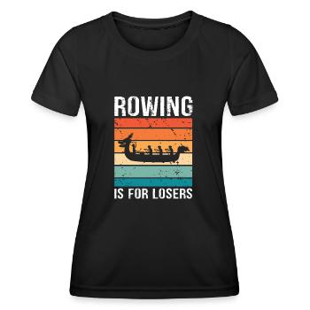 Drachenboot und Drachenboot Crew - Frauen Funktions-T-Shirt - Schwarz - Vorne - AI Model Female 172 light (172cm)