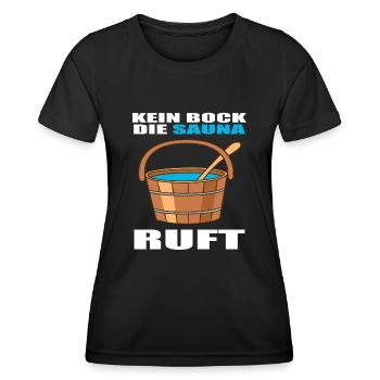 Sauna Saunameister Wellness Entspannung Saunieren - Frauen Funktions-T-Shirt - Schwarz - Vorne - AI Model Female 172 light (172cm)