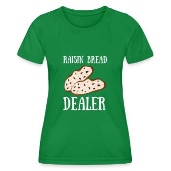 Baking Raisin Bread - Women's Functional T-Shirt - kelly green - Front - AI Model Female 172 dark (172cm)