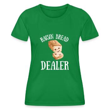 Baking Raisin Bread - Women's Functional T-Shirt - kelly green - Front - AI Model Female 172 dark (172cm)