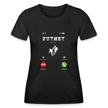 Futnet is calling - gifts for futnet lovers - Women's Functional T-Shirt - black - Front - AI Model Female 172 light (172cm)