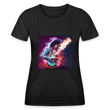 Pixels Rewind - Women's Functional T-Shirt - black - Front - AI Model Female 172 light (172cm)