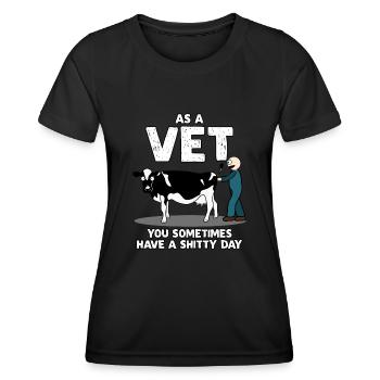 Tierarzt lustiger Spruch Tiermedizin - Frauen Funktions-T-Shirt - Schwarz - Vorne - AI Model Female 172 light (172cm)