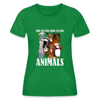 Veterinarian Veterinarian Veterinary Medicine - Women's Functional T-Shirt - kelly green - Front - AI Model Female 172 dark (172cm)