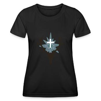 Symbol der Jagd - der St. Hubertus Hirsch - Frauen Funktions-T-Shirt - Schwarz - Vorne - AI Model Female 172 light (172cm)