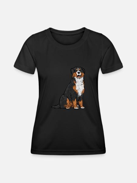 Berner Sennenhund - Frauen Funktions-T-Shirt - Schwarz