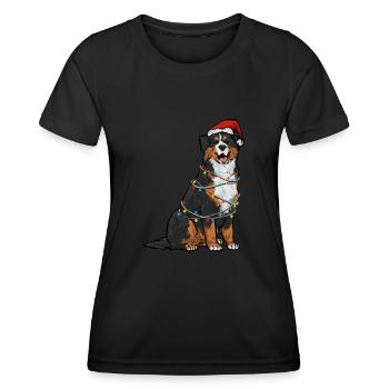 Berner Sennenhund - Frauen Funktions-T-Shirt - Schwarz - Vorne - AI Model Female 172 light (172cm)