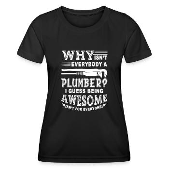 Plumber Awesome Plumber - Women's Functional T-Shirt - black - Front - AI Model Female 172 light (172cm)