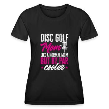 Discgolf Disc Golf Frisbee - Frauen Funktions-T-Shirt - Schwarz - Vorne - AI Model Female 172 light (172cm)